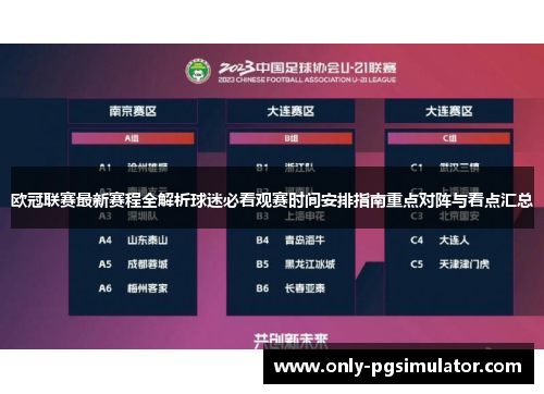 欧冠联赛最新赛程全解析球迷必看观赛时间安排指南重点对阵与看点汇总 欧冠联赛最新赛程全解析球迷必看观赛时间安排指南重点对阵与看点汇总